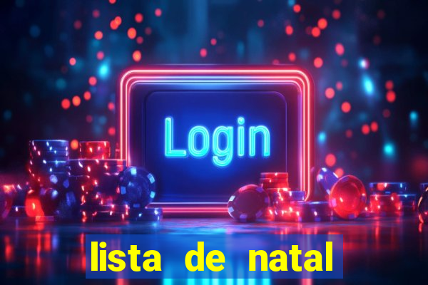 lista de natal para imprimir